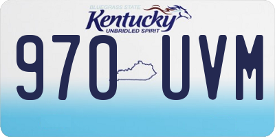 KY license plate 970UVM