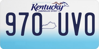 KY license plate 970UVO