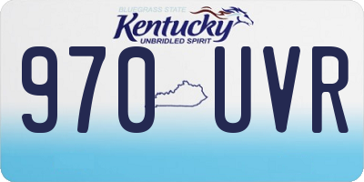 KY license plate 970UVR