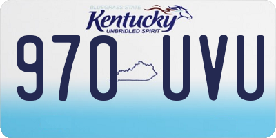 KY license plate 970UVU