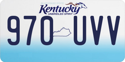 KY license plate 970UVV