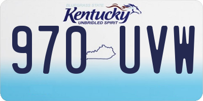 KY license plate 970UVW