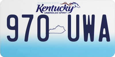 KY license plate 970UWA