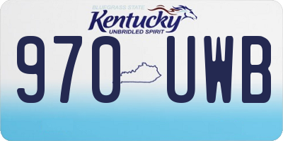 KY license plate 970UWB