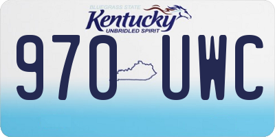 KY license plate 970UWC