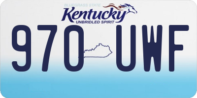 KY license plate 970UWF
