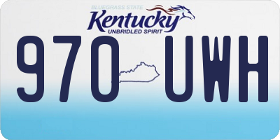 KY license plate 970UWH