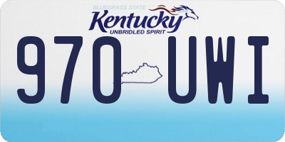 KY license plate 970UWI