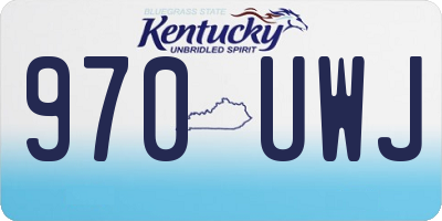 KY license plate 970UWJ