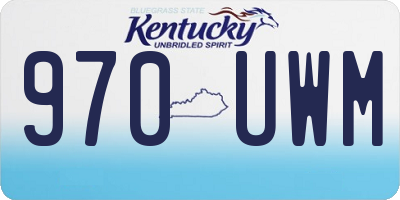 KY license plate 970UWM