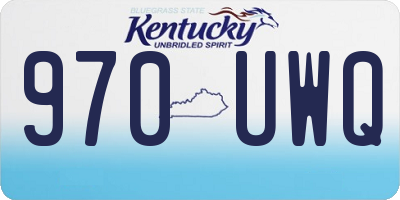 KY license plate 970UWQ