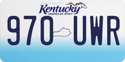 KY license plate 970UWR