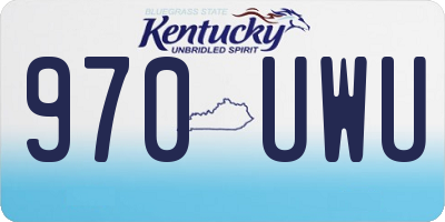 KY license plate 970UWU
