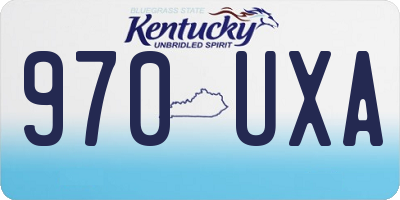 KY license plate 970UXA