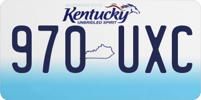 KY license plate 970UXC