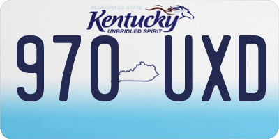 KY license plate 970UXD