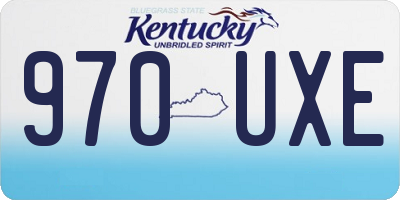 KY license plate 970UXE