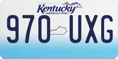 KY license plate 970UXG