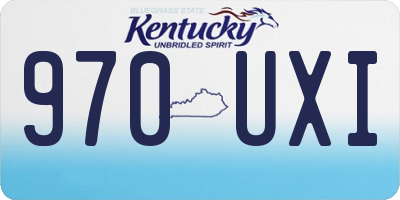 KY license plate 970UXI