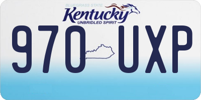 KY license plate 970UXP