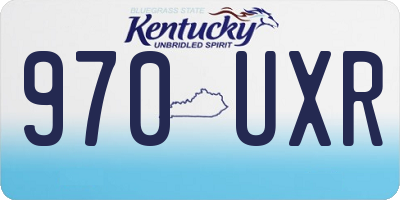 KY license plate 970UXR