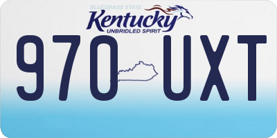 KY license plate 970UXT