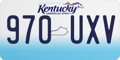 KY license plate 970UXV