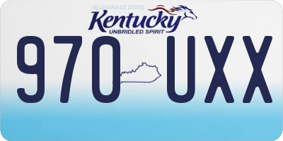KY license plate 970UXX