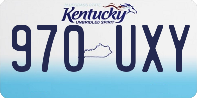 KY license plate 970UXY