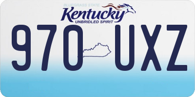 KY license plate 970UXZ