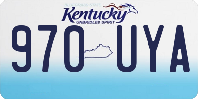 KY license plate 970UYA