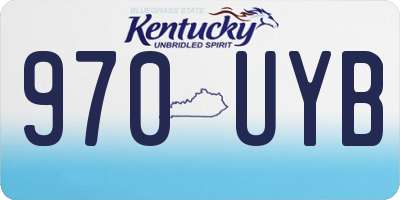 KY license plate 970UYB