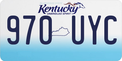 KY license plate 970UYC
