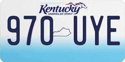 KY license plate 970UYE
