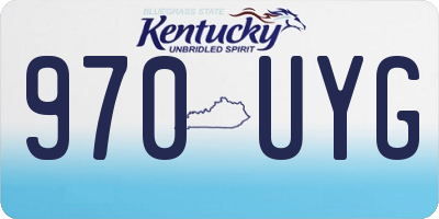 KY license plate 970UYG