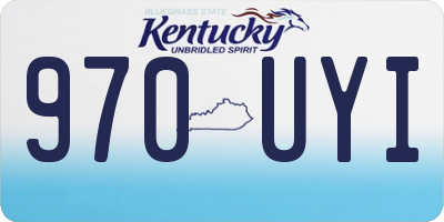 KY license plate 970UYI