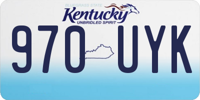 KY license plate 970UYK