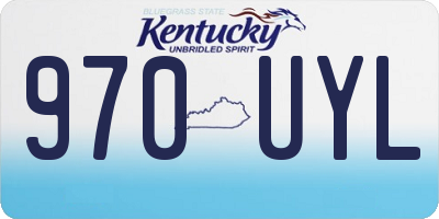 KY license plate 970UYL