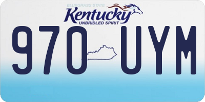 KY license plate 970UYM