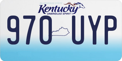 KY license plate 970UYP