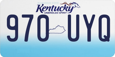 KY license plate 970UYQ