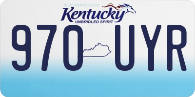KY license plate 970UYR