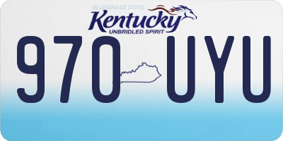 KY license plate 970UYU