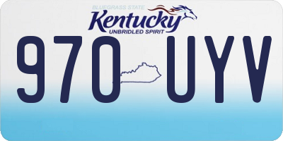 KY license plate 970UYV