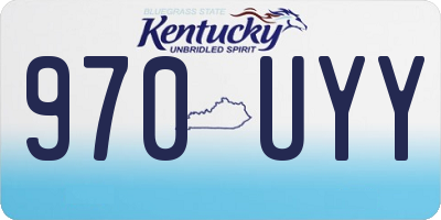 KY license plate 970UYY