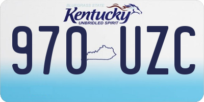 KY license plate 970UZC
