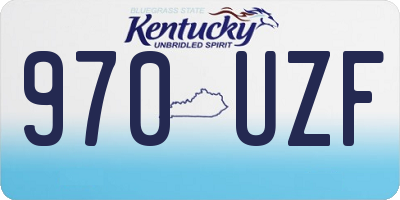 KY license plate 970UZF