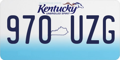 KY license plate 970UZG