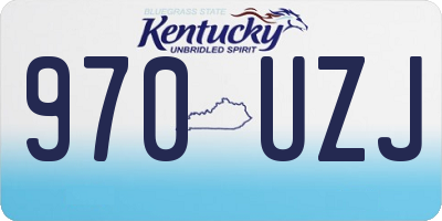 KY license plate 970UZJ