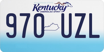 KY license plate 970UZL